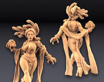 Female Medusa DnD Miniatures compatible with 28mm 32mm fantasy minis | 20715