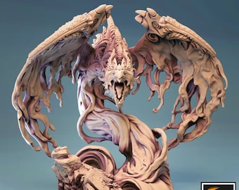 Ancient Water Dragon DnD miniatures compatible with 28mm 32mm tabletop fantasy minis | 20649