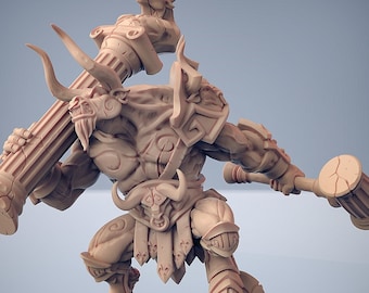 Minotaur Champion Fighter DnD-miniaturen compatibel met 28 mm 32 mm fantasymini's | 30191