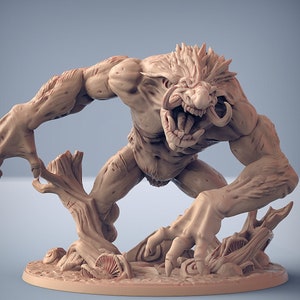 Cave Troll v2 Premium dnd Miniature Mini 28mm 32mm to 100mm | Swamp Troll | Resin 3D Printed | 30169