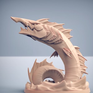 Triton Eel A Premium dnd Miniature Mini Fishfolk | Resin 3D Printed | 28mm 32mm to 100mm | 30314