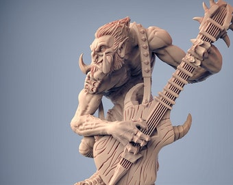 Troll Bard C Premium dnd Miniature Mini Figure Figurine | Sanded & Primed | Resin 3D printed | 28mm 32mm to 100mm | 30490