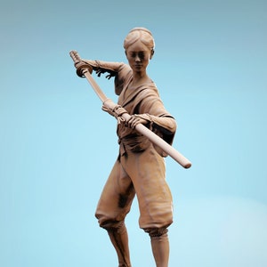 Female Samurai v4 Premium Dnd Mini Miniature Figure Figurine 28mm 32mm to 100mm Resin 3D Printed 43413