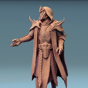 Cultist Sorceress A Premium dnd Miniature Mini Figure Figurine | 28mm 32mm to 100mm | 44000