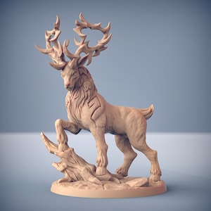 Elk Moose Deer | Premium 3D Printed Tabletop Miniature 28mm to 100mm |  dnd  20966