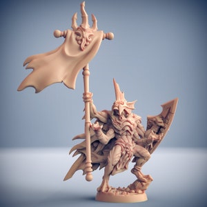Fishfolk Merfolk King | Premium 3D Printed Tabletop Miniatures 28mm 32mm to 100mm |     dnd  20285