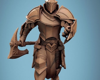 Paladin Knight v1 DnD Miniaturas compatibles con miniaturas de fantasía de 28 mm y 32 mm / 46018