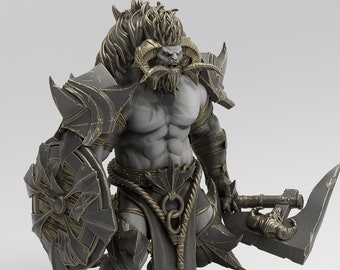 Minotaurus Barbarian B DnD-miniaturen compatibel met mini's van 28 mm en 32 mm | 44476_B