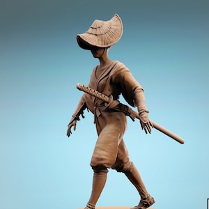 Female Samurai v10 Premium Dnd Mini Miniature Figure Figurine 28mm 32mm to 100mm Resin 3D Printed 43419