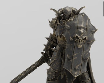 Oathbreaker Paladin Knight Cleric Ranger v15 Premium dnd Miniature Mini Warrior | Resin 3D Printed| 28mm 32mm 100mm|44493