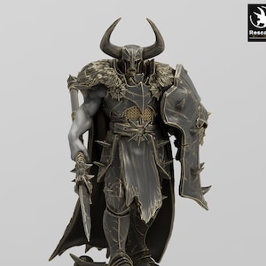 Oathbreaker Paladin Knight Clerc Ranger v14 Premium dnd Miniature Mini Warrior | Impression 3D en résine | 28 mm 32 mm 100 mm|44492