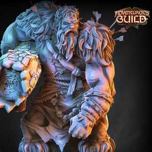 Giant Fighter Premium dnd Miniature Mini | 28mm 32mm to 100mm | Resin 3D Printed | 42014