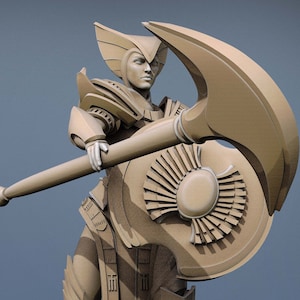 Egyptian Female Guard Pin Up v15 Premium dnd Miniature Mini Figure Figurine | 28mm 32mm 100mm | Resin 3D Printed | 43665