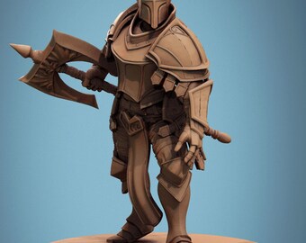 Paladin Knight v4 DnD Miniaturas compatibles con miniaturas de fantasía de 28 mm y 32 mm / 46021