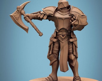 Paladin Knight v2 DnD Miniaturas compatibles con miniaturas de fantasía de 28 mm y 32 mm / 46019