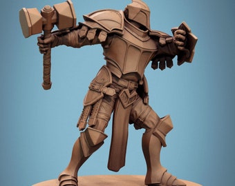 Paladin Knight v7 Miniaturas DnD compatibles con miniaturas de fantasía de 28 mm y 32 mm / 46024