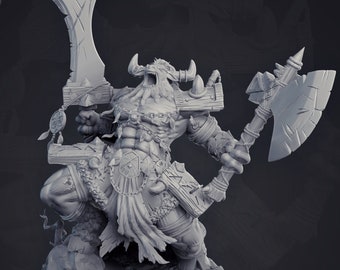 Minotaurus Barbarian DnD-miniaturen compatibel met 28 mm 32 mm fantasymini's | 41685