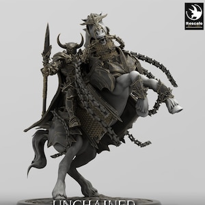 Knight Cleric Paladin Rider Commander v5 Premium dnd Miniature Mini Warrior | Resin 3D Printed | 28mm 32mm 100mm | 44462