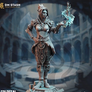 Female Dark Elf Ranger Assassin Rogue Premium dnd Miniature Mini Warrior | Resin 3D Printed| 28mm 32mm up to 100mm | 50088