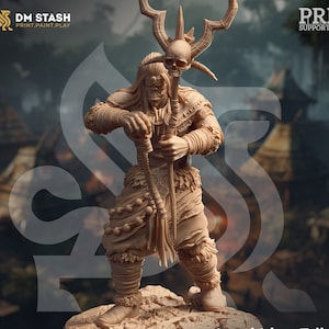 Half Orc Barbarian v2 Premium dnd Miniature Mini | Resin 3D Printed | 28mm 32mm up to 100mm | 50136