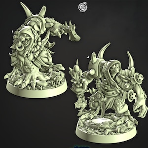 Bullywug Grung Frogfolk Frog Folk Premium dnd Miniature Mini 28mm 32mm to 100mm  | Barbarian Fighter Warrior | Resin 3D Printed |41028_29