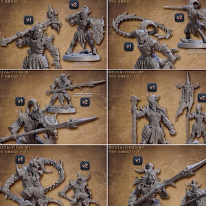 6x Tiefling Cleric Pack Premium dnd Miniatures Mini 28mm 32mm | Female Devil Demon Paladin Warrior Barbarian Resin 3D Printed | 30086_91