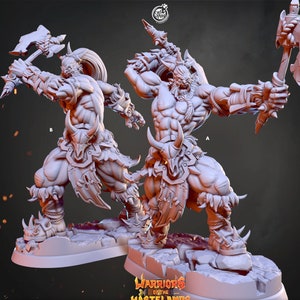 Ork Ödland Krieger Premium dnd Miniature Mini | 28mm 32mm auf 100mm | Harz 3D Gedruckt | 41238