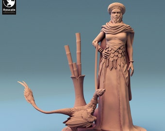 Miniaturas DnD de Mujer Gente del Desierto compatibles con miniaturas de fantasía de 28 mm y 32 mm / 44716