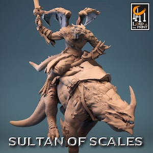 Dragonborn Ranger Dragon Rider Warrior D Premium dnd Miniature Mini | Resin 3D Printed | 28mm 32mm to 100mm | 43761