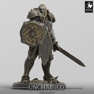Eidbrecher Paladin Ritter Kleriker Waldläufer v36 Premium und Miniature Mini Krieger | Harz 3D Gedruckt | 28mm 32mm 100mm|44514