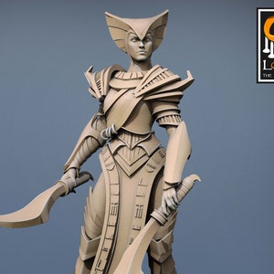 Egyptian Female Guard Pin Up v7 Premium dnd Miniature Mini Figure Figurine | 28mm 32mm to 100mm | Resin 3D Printed | 43673