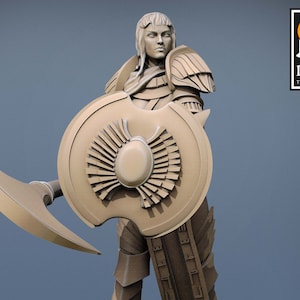 Egyptian Female Guard Pin Up v11 Premium dnd Miniature Mini Figure Figurine | 28mm 32mm 100mm | Resin 3D Printed | 43669