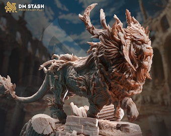 Lion Forest Companion DnD Miniaturen kompatibel mit 28 mm 32 mm Fantasy Minis | 50027