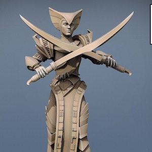 Egyptian Female Guard Pin Up v6 Premium dnd Miniature Mini Figure Figurine | 28mm 32mm to 100mm | Resin 3D Printed | 43674