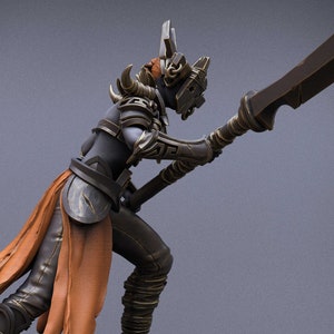 Vrouwelijke Cleric Paladin Knight v9 Premium dnd miniatuur Mini Fighter Warrior | 3D-geprint hars | 28 mm 32 mm 100 mm | 43057