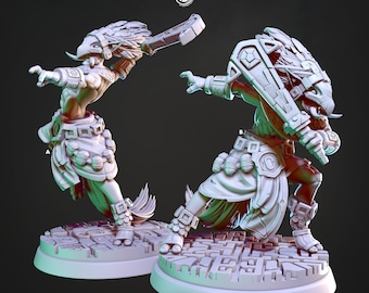 Miniatury Troll Kabil Warrior DnD kompatybilne z figurkami fantasy 28 mm 32 mm | 41203_04