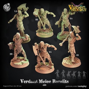 Verdant Melee Bandit Premium und Miniature Mini | 28mm 32mm auf 100mm | Harz 3D Gedruckt | 41463_68