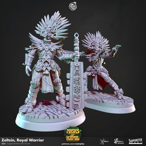 Troll Royal Warrior Premium dnd Miniature Mini | 28mm 32mm to 100mm | Resin 3D Printed | 41212_13