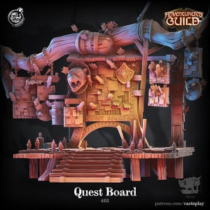 Quest Board Premium dnd Miniature Mini | 28mm 32mm to 100mm | Resin 3D Printed | 42015