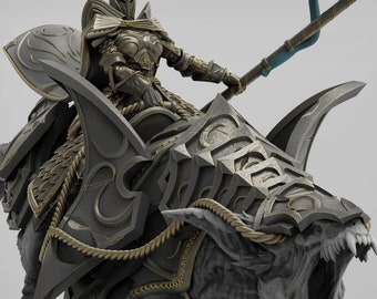 Dark Elf Drow Knight Paladin DnD miniatures compatible with 28mm 32mm fantasy minis | 43161