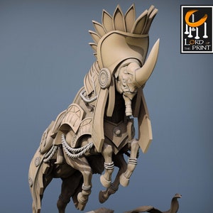 Egyptian Mount Saddle v1 Premium dnd Miniature Mini Figure Figurine | 28mm 32mm 100mm | Resin 3D Printed | 43689