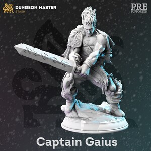 Barbarian Knight Oathbreaker Paladin Cleric Premium dnd Miniature Mini Warrior | Resin 3D Printed| 28mm 32mm 100mm | 50410