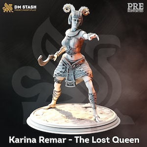 Female Demon Egyptian Warrior Premium dnd Miniature Mini | Female Pin Up Demon Princess Warrior Fighter | Resin 3D Printed | 50248