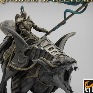 Elf Ranger Rider v3 Elf Paladin Knight Premium dnd Miniature Mini / Resina Stampata in 3D / 28 mm 32 mm 100 mm / 43160