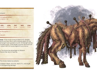 Draft Horse Mini DND Pathfinder Dungeons & Dragons RPG - Etsy