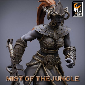 Female Cleric Paladin Knight v29 Premium dnd Miniature Mini Fighter Warrior | Resin 3D Printed | 28mm 32mm 100mm | 43077