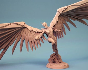 Female Celestial Angel Archangel v3 DnD Miniatures compatible with 28mm 32mm fantasy minis | 30608