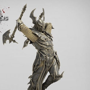 Paladin Knight Cleric V4 Premium dnd Miniature Mini Unchained Warrior | Resin 3D Printed | 28mm 32mm 100mm | 43376