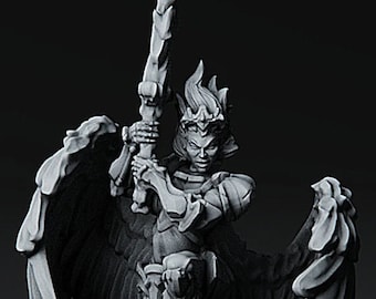 Angel Celestial Female Archangel DnD Miniatures compatible with 28mm 32mm fantasy minis | 60023