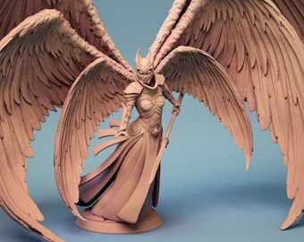 Female Celestial Angel Archangel DnD Miniatures compatible with 28mm 32mm fantasy minis | 30603